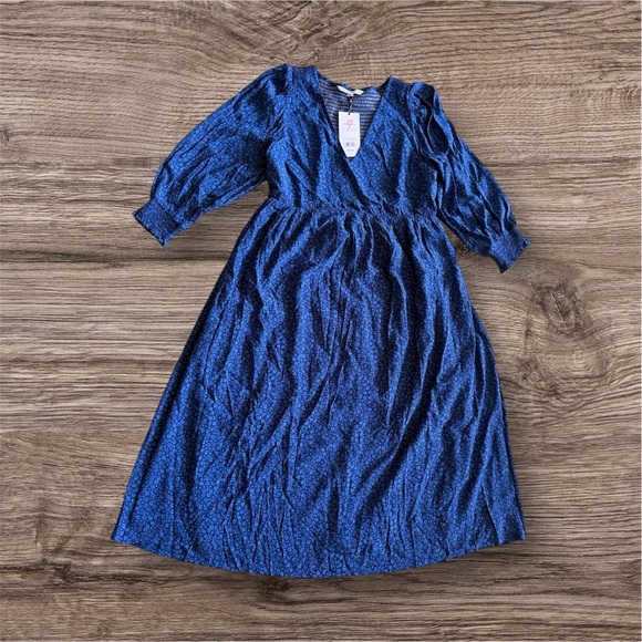 The Nines by HATCH Blue and Black Midi Dress - Picture 4 of 16